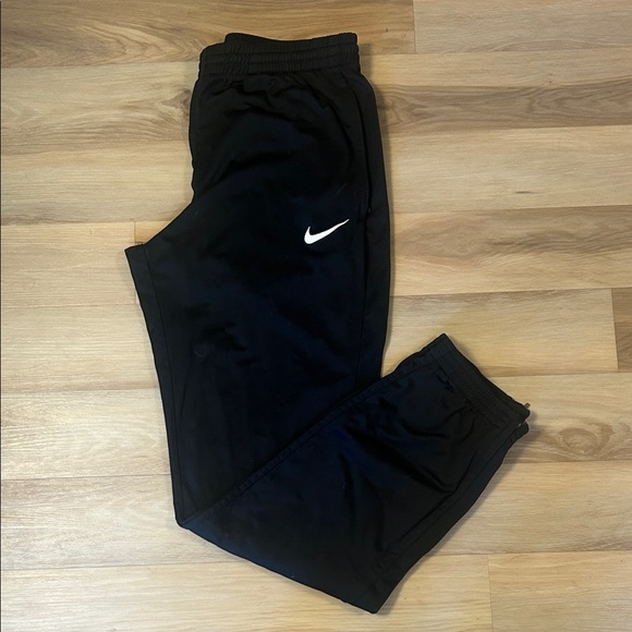 Nike Men's Black Sweatpants with White Logo - Picture 1 of 4